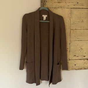 Cocoa colored cardigan sweater